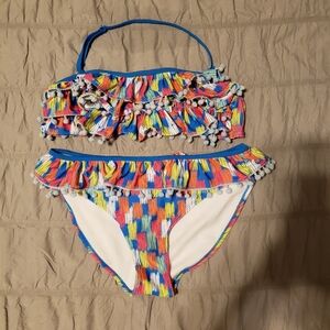 COPY Jump N' Splash Colorful Kids Swim Bikini Set W/pom Poms 14